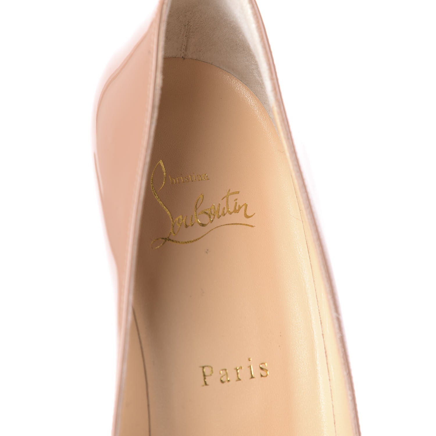 Christian Louboutin Patent Pigalle Follies 55 Pumps 39 Nude 8 of 9