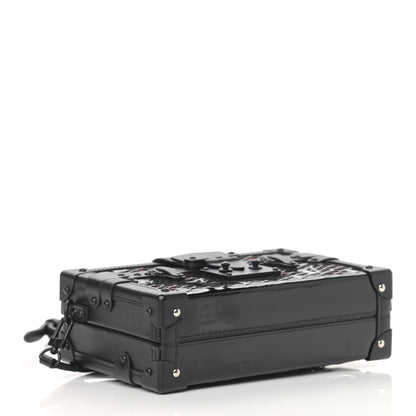 Louis Vuitton Patent Monogram Petite Malle Black Red 5 of 12