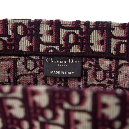 Christian Dior Oblique Medium Book Tote Burgundy Multicolor 6 of 9