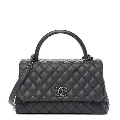 Chanel Caviar Quilted Small Coco Handle Flap Gray 1 of 11