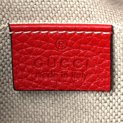 Gucci Pebbled Calfskin Small Soho Disco Bag Tabasco Red 6 of 10