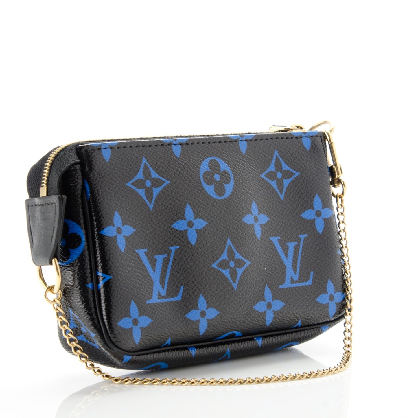 Colored Monogram Mini Pochette Accessories Blue Black