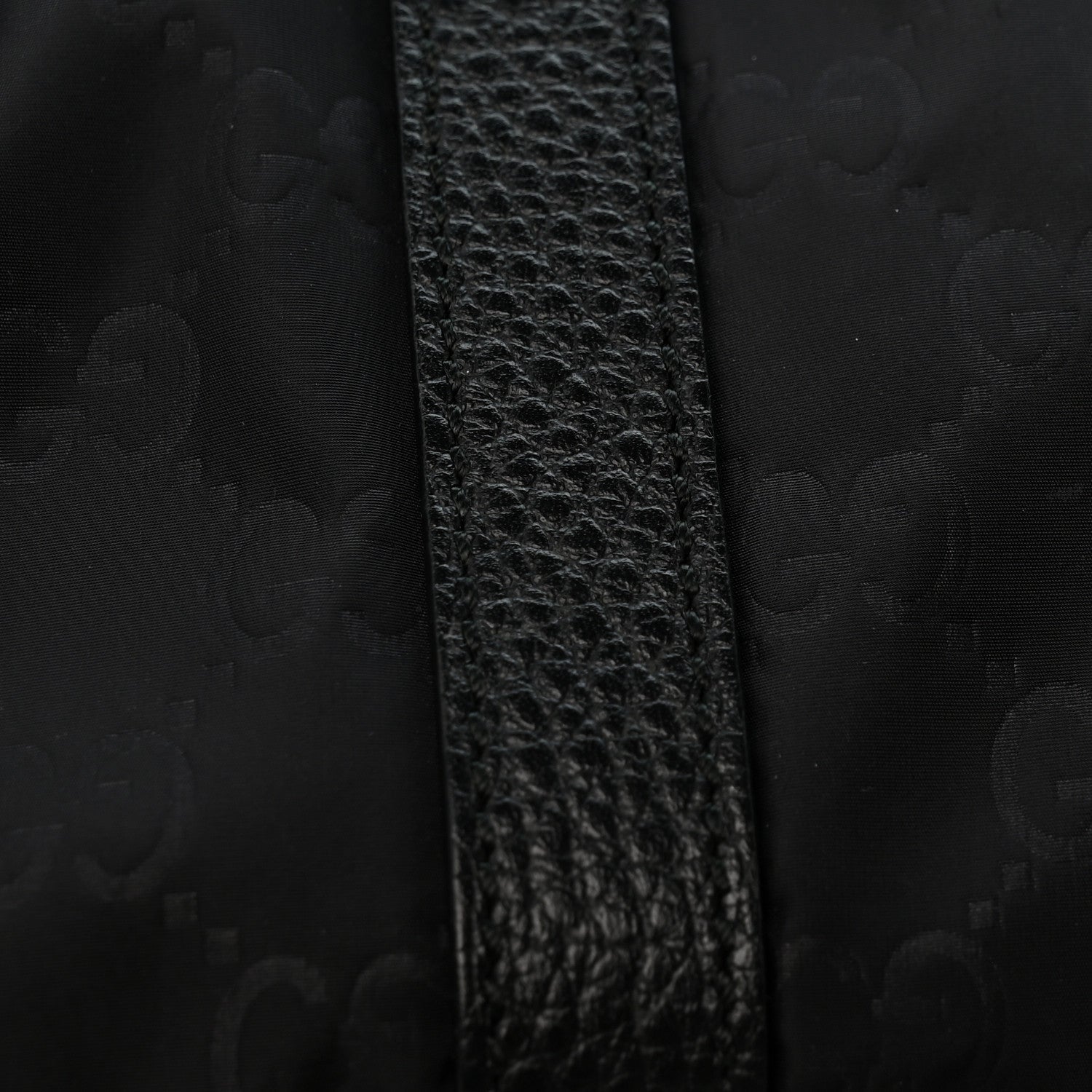 Gucci Nylon Monogram Double Buckle Flap Messenger Bag Black 13 of 13