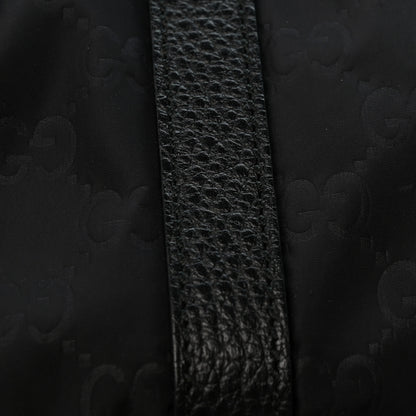 Gucci Nylon Monogram Double Buckle Flap Messenger Bag Black 13 of 13