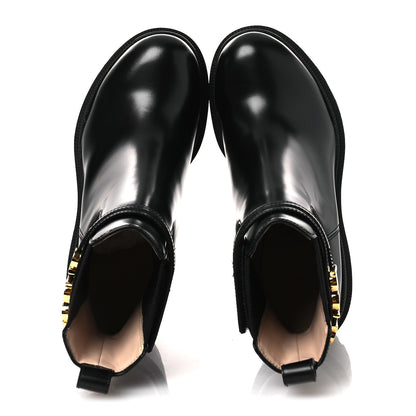 Gucci Magnum Calfskin Logo Ankle Boots 36 Black 2 of 12