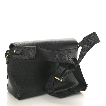 Burberry Grainy Calfskin Vintage Check Note Crossbody Bag Black 2 of 9