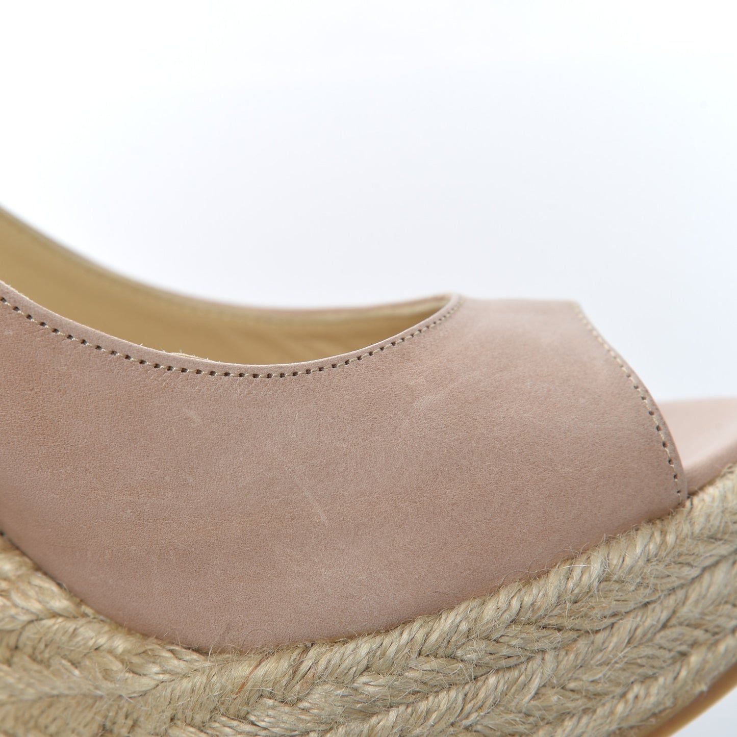 Nappa Polar Slingback Espadrille Wedges 39 Nude