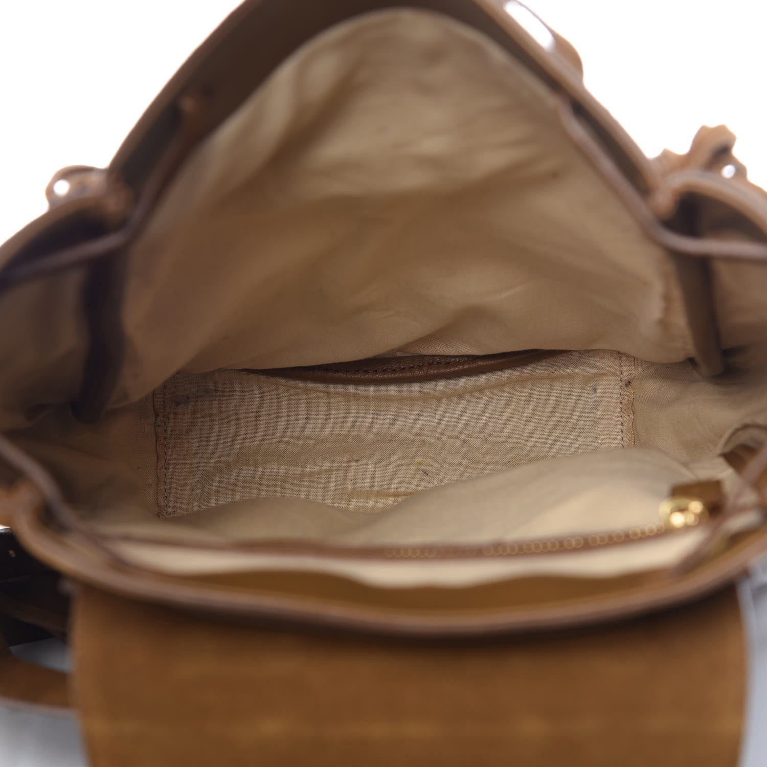Saint Laurent Suede Calfskin Fringe Festival Backpack Light Ocre 5 of 9