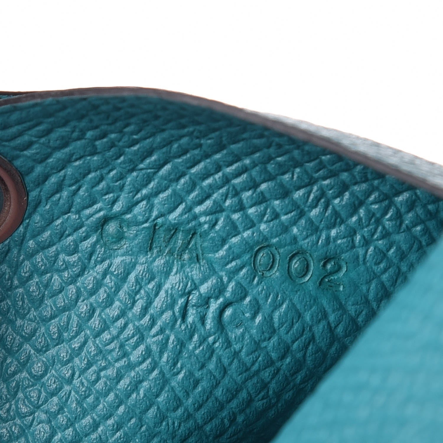 Hermes Epsom Calvi Card Case Bleu Paon 7 of 18