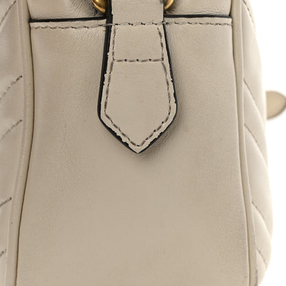 Gucci Calfskin Matelasse Small GG Marmont Chain Shoulder Bag White 19 of 19