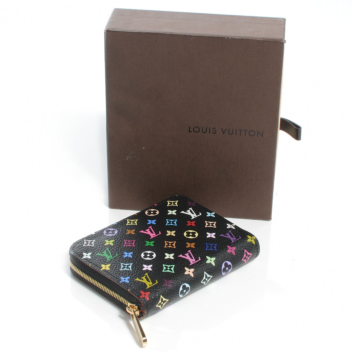 Louis Vuitton Monogram Multicolor Zippy Coin Purse Black Grenade 4 of 7