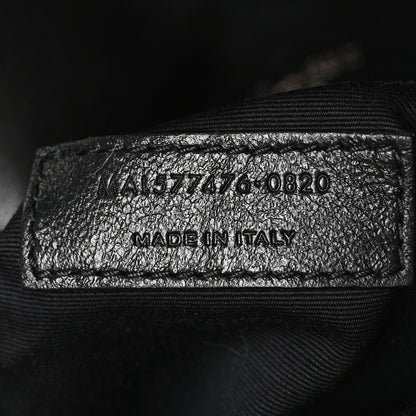 Saint Laurent Lambskin Quilted Small Loulou Puffer Monogram Chain Satchel Black 7 of 7