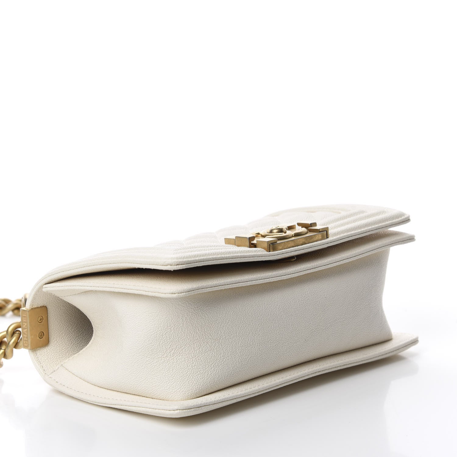 Chanel Caviar Quilted Small Boy Flap White 4 of 11