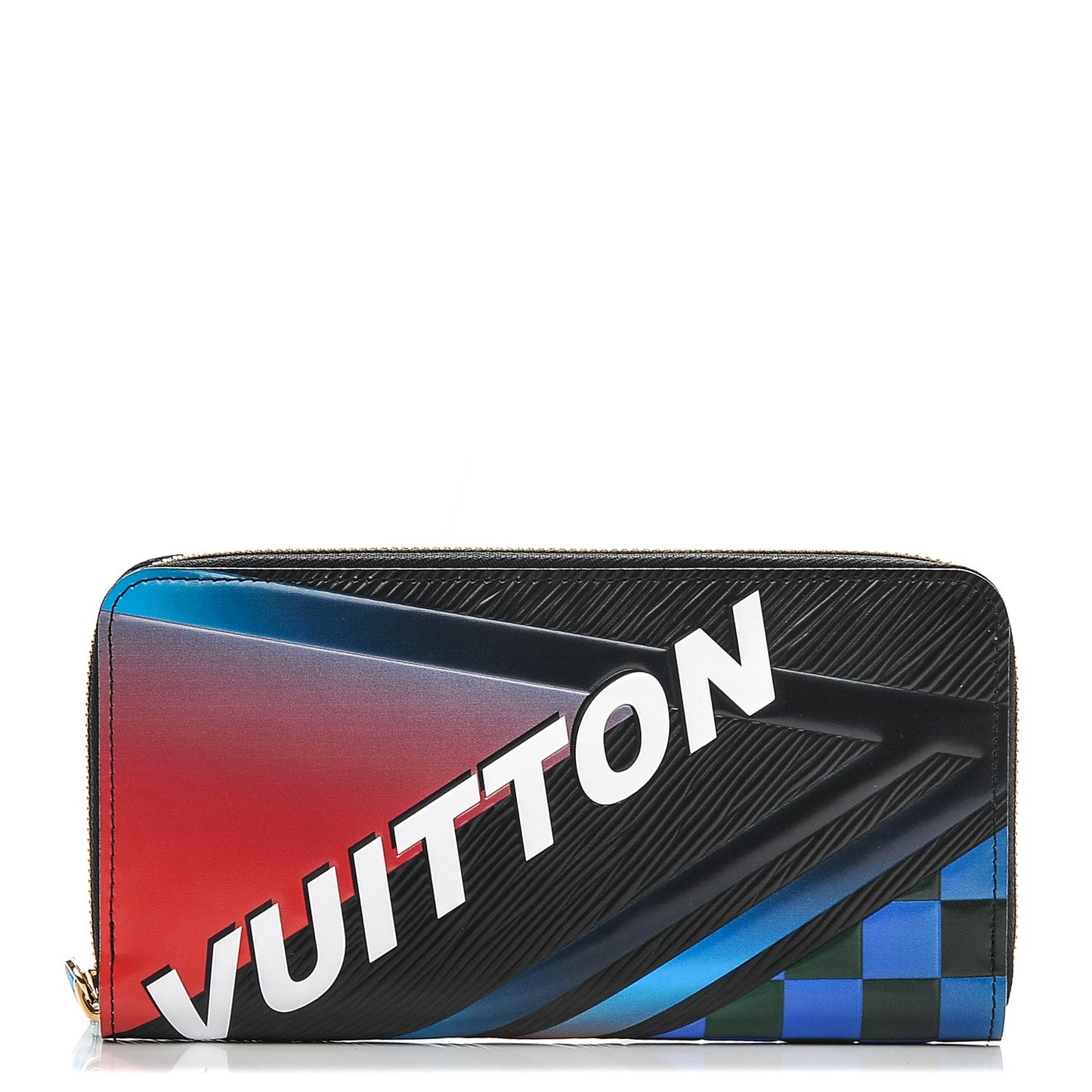 Epi Damier Race Zippy Wallet Black Rouge