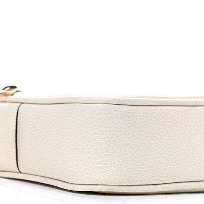 Gucci Grained Calfskin Logo Messenger Bag White 7 of 8