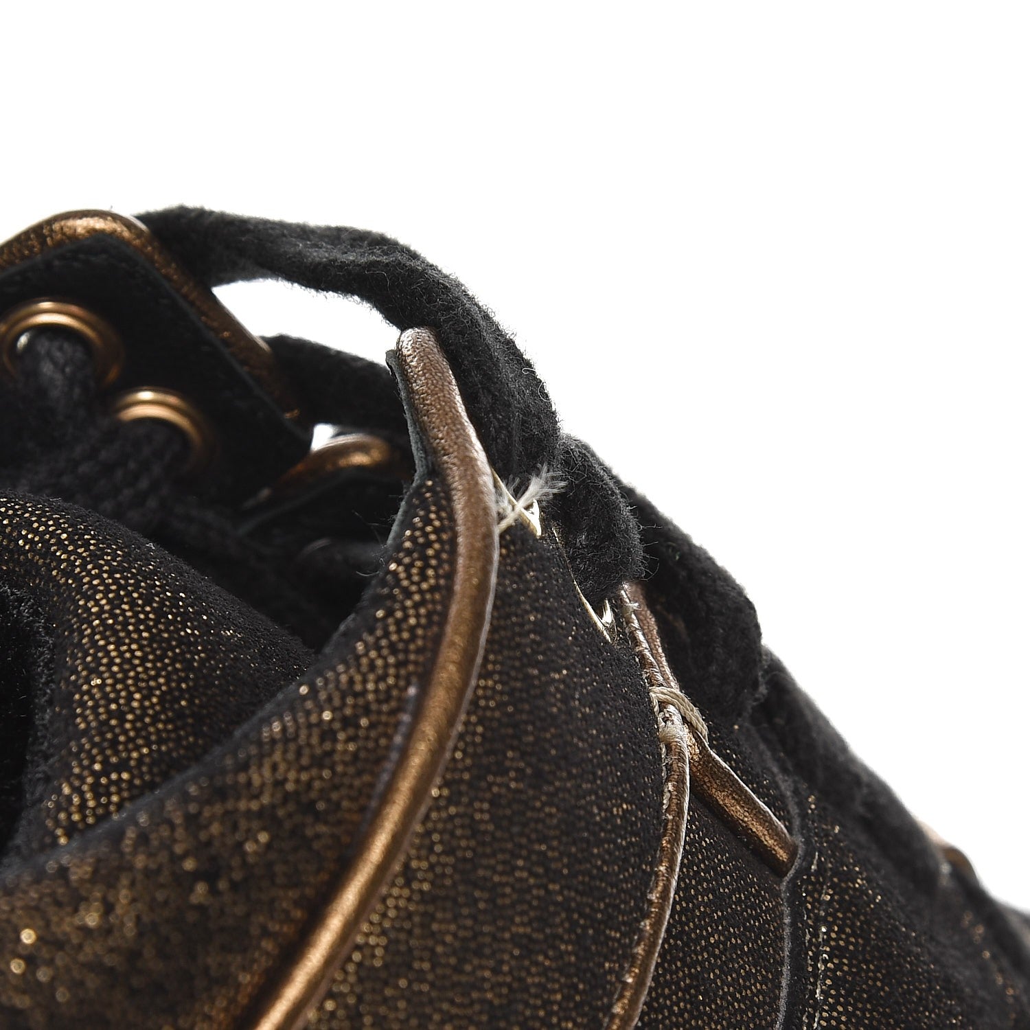Chanel Fabric Calfskin CC Sneakers 36.5 Golden Brown 7 of 9