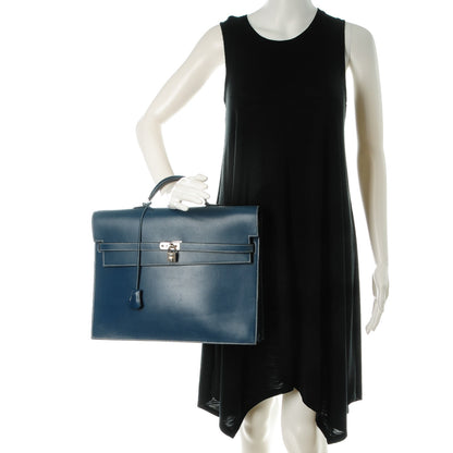 Hermes Box Kelly Depeche 38 Bleu Thalassa 2 of 34