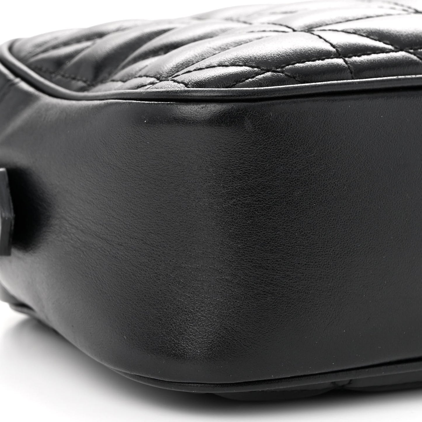 Calfskin Matelasse Aria Small GG Marmont Chain Shoulder Bag Black