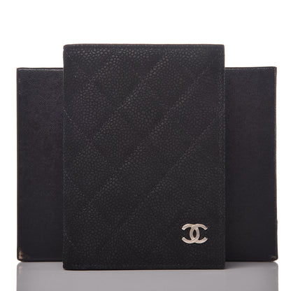 Chanel Iridescent Caviar Quilted Passport Holder Black 8 of 8