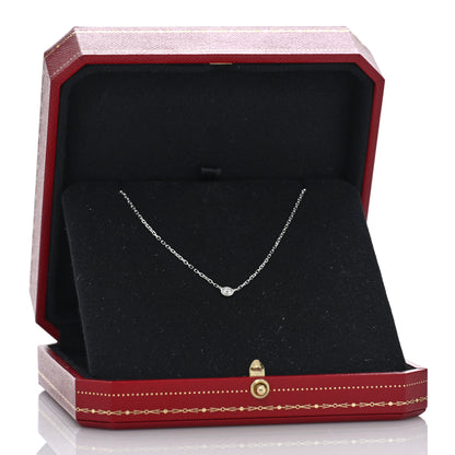 Cartier 18K White Gold Diamond SM D'Amour Pendant Necklace 5 of 5