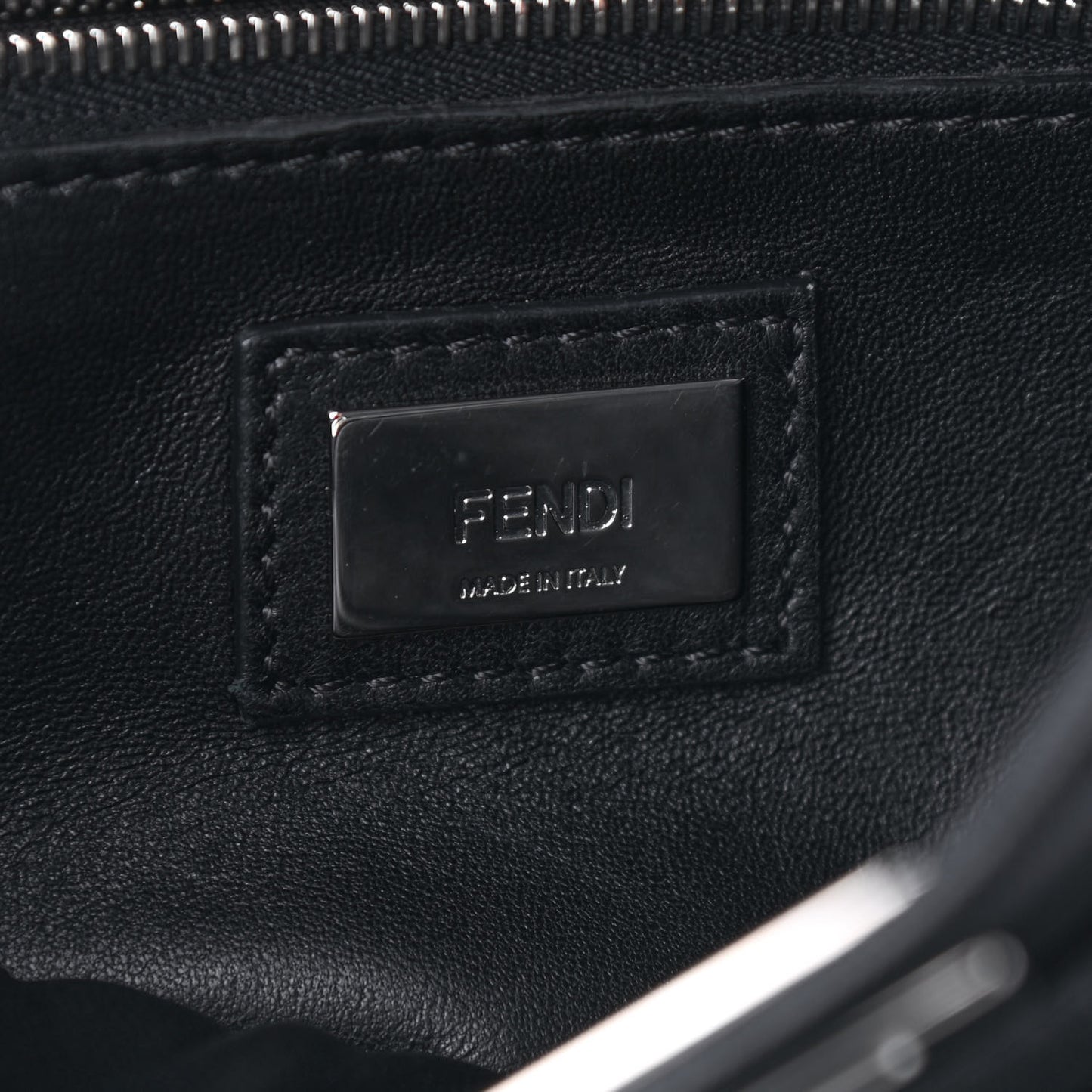 Nappa Waves Bi-Color Mini Peekaboo Iconic Satchel Black Turchese