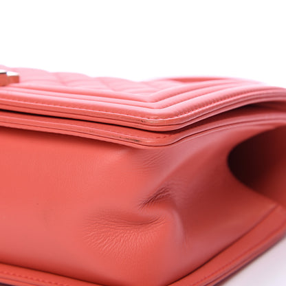 Chanel Lambskin Quilted Medium Boy Flap Coral 9 of 12