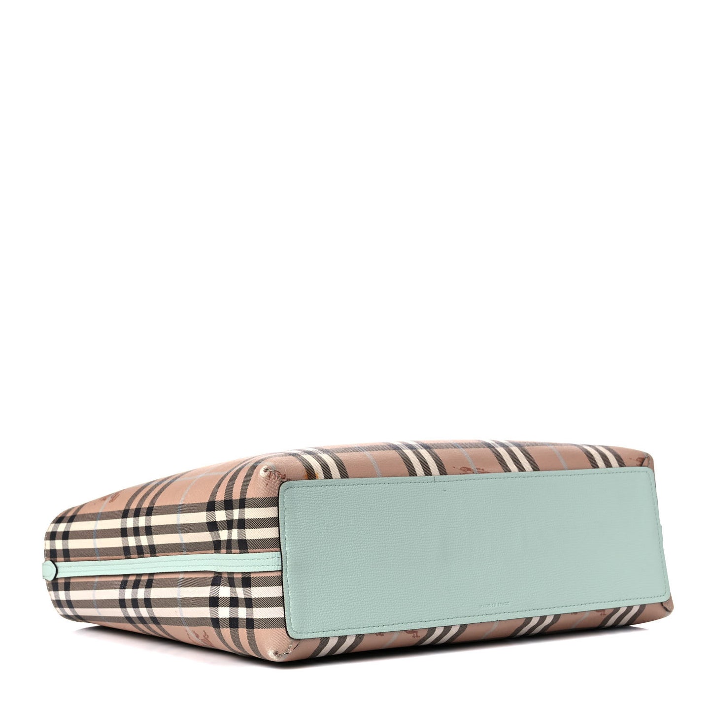 Calfskin Haymarket Check Medium Reversible Tote Pale Opal