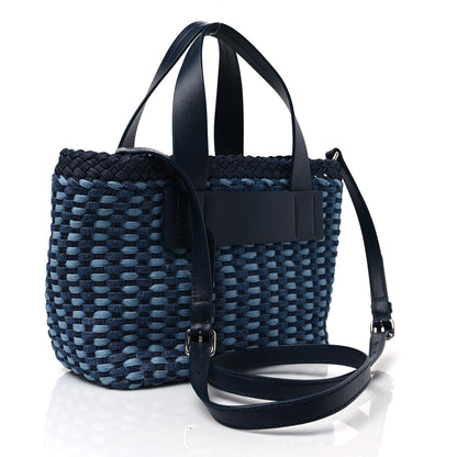 Miu Miu Denim Intreccio Tote Bleu 2 of 6