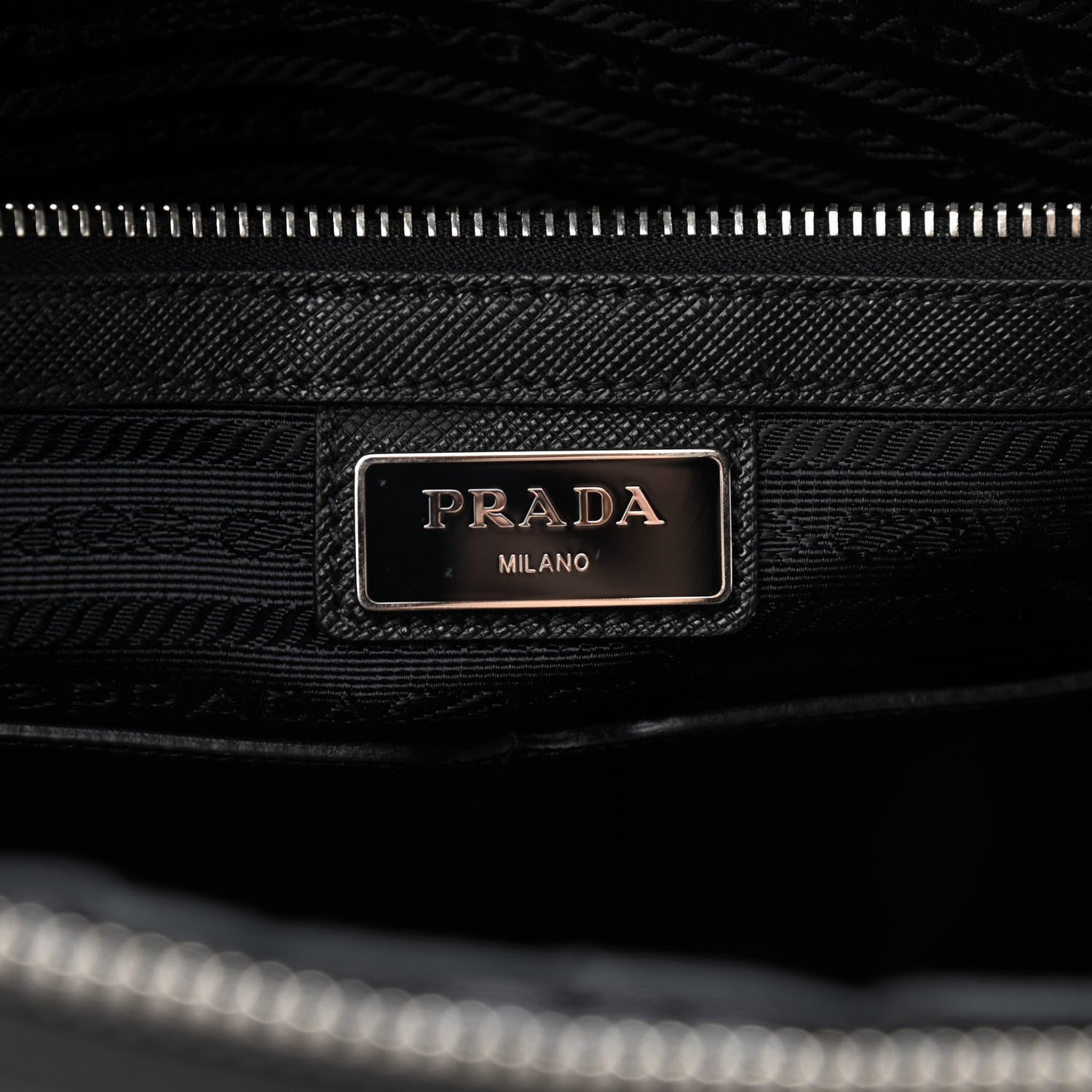 Prada Saffiano Travel Briefcase Black 6 of 9