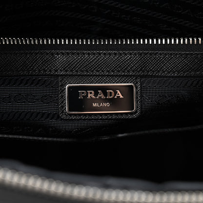 Prada Saffiano Travel Briefcase Black 6 of 9