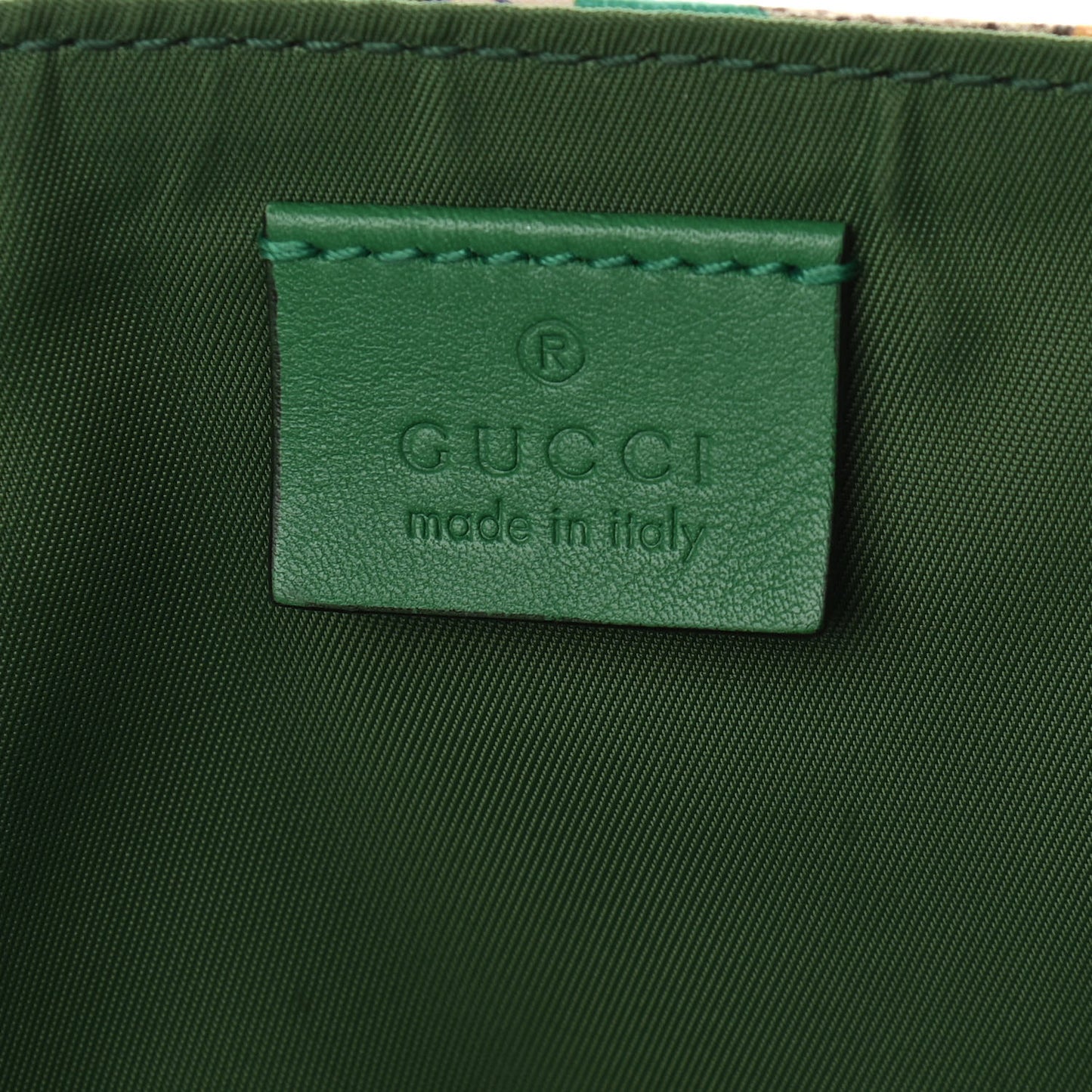 GG Supreme Monogram Jungle Diaper Bag Green