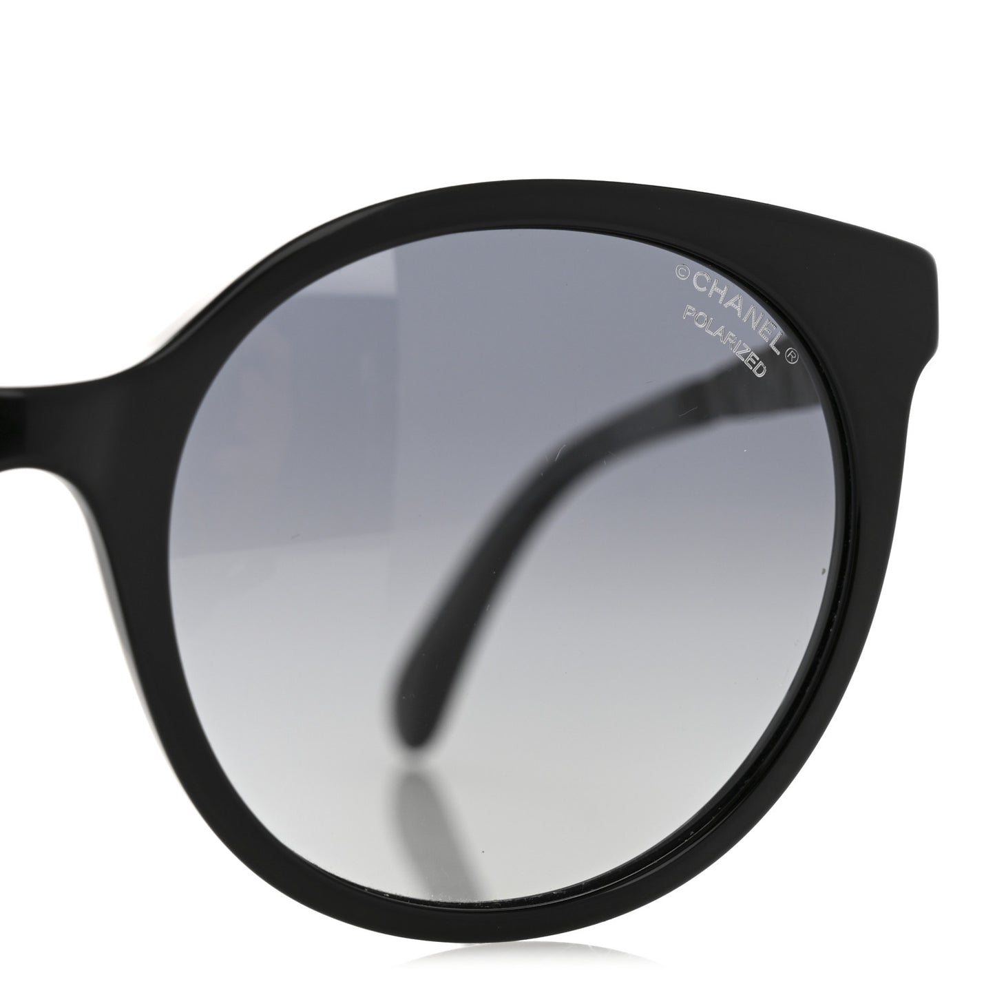 Acetate Metal Polarized Pantos Sunglasses 5440-A Black