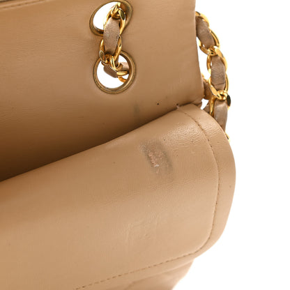 Chanel Lambskin Quilted Medium Double Flap Beige 14 of 17