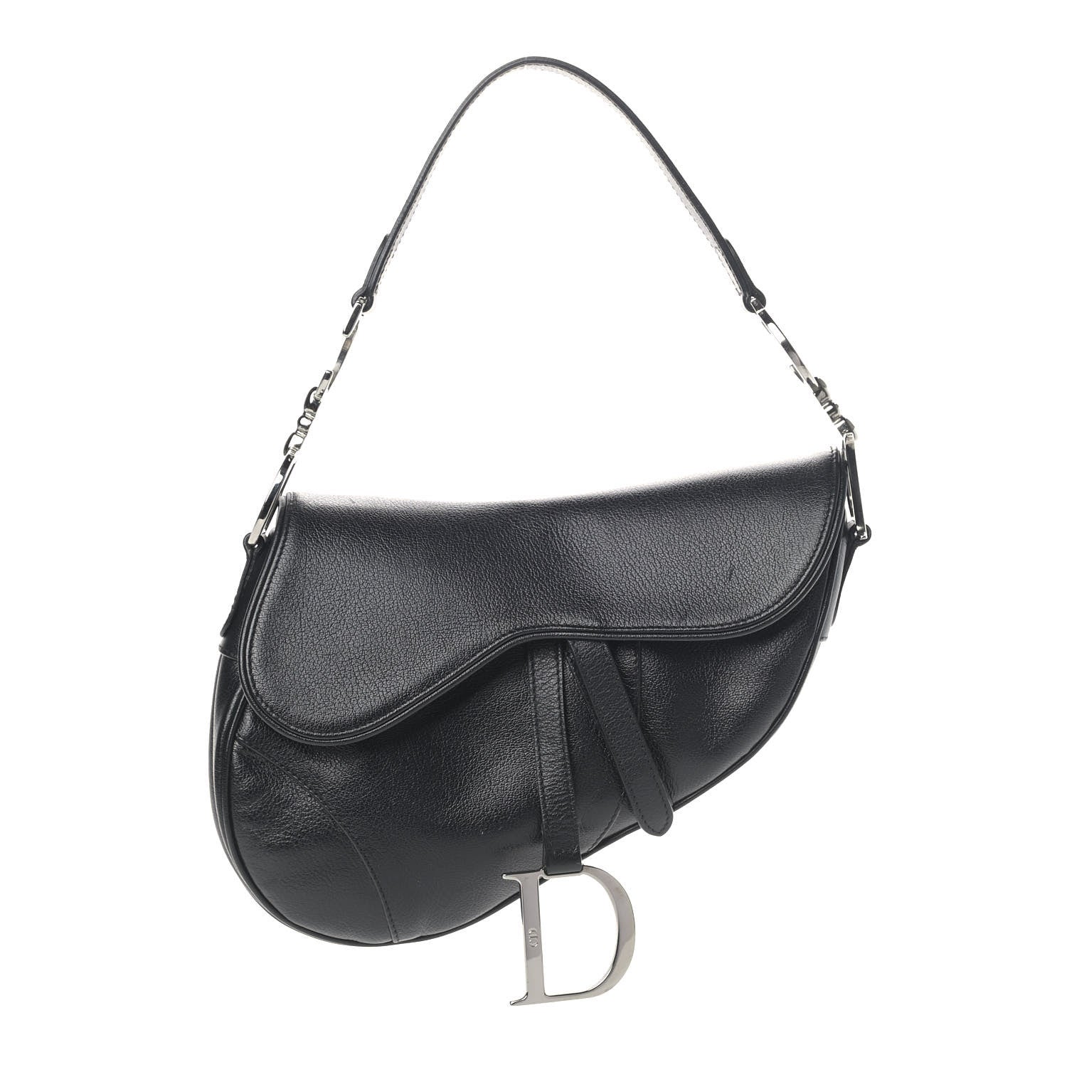 Christian Dior Calfskin Saddle Bag Black 1 of 12