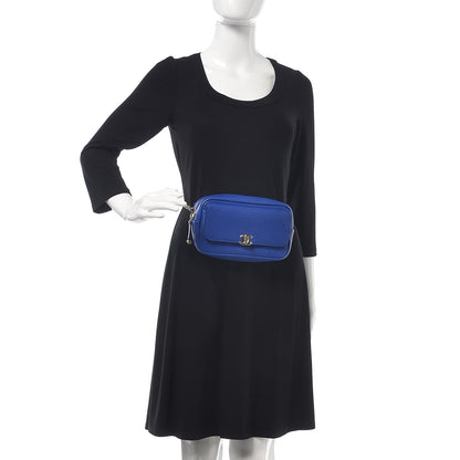 Chanel Lambskin Quilted Casual Trip Waist Belt Bag Blue 2 of 9
