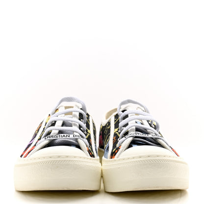 Christian Dior Canvas Zodiac Pixel Embroidered Womens Walk'N'Dior Low Top Sneakers 35 White Multicolor 2 of 11