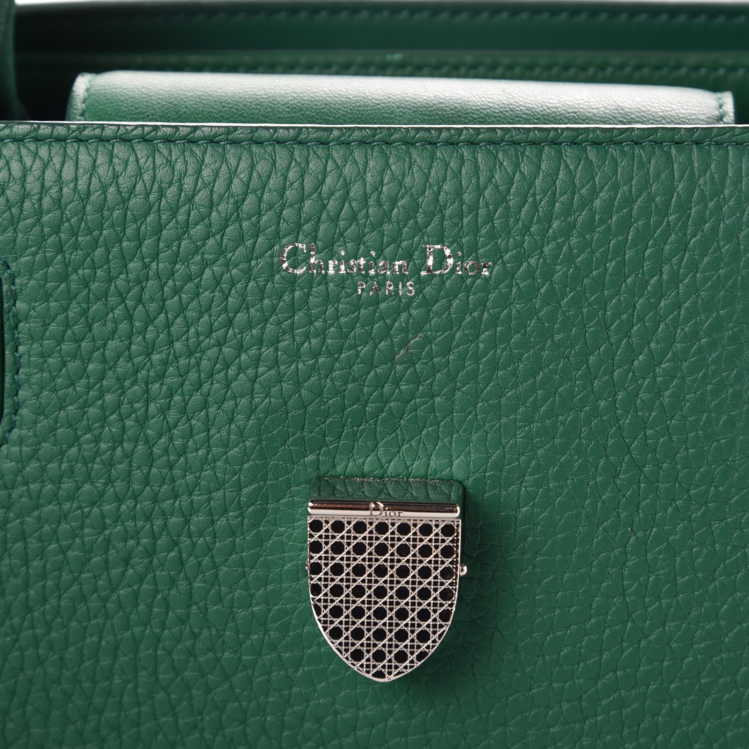 Christian Dior Grained Calfskin Medium Diorever Flap Green 9 of 13