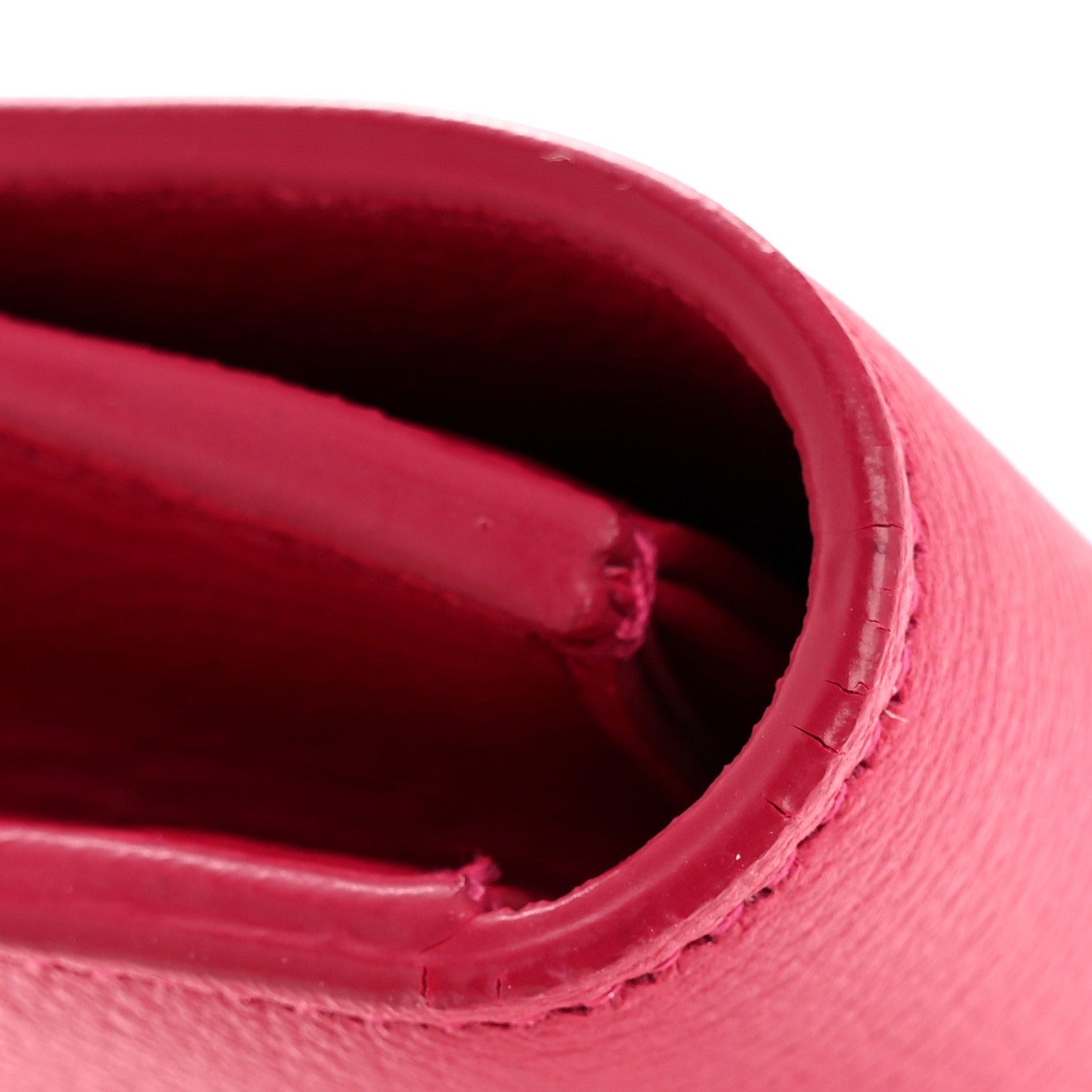 Saint Laurent Calfskin Monogram Large Belle De Jour Clutch Lipstick Fuchsia 12 of 12