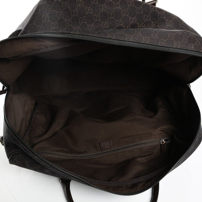 Gucci Denim Monogram Large Carry On Duffle Dark Brown 6 of 8