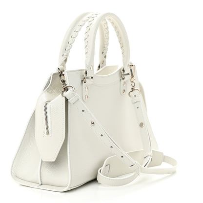 Balenciaga Grained Calfskin Neo Classic Silver Hardware S City Chalky White 3 of 12