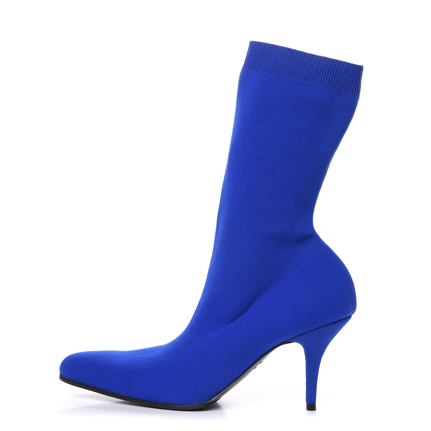 Jersey Crepe Round Toe Knife Booties 39 Bleu Sapphir