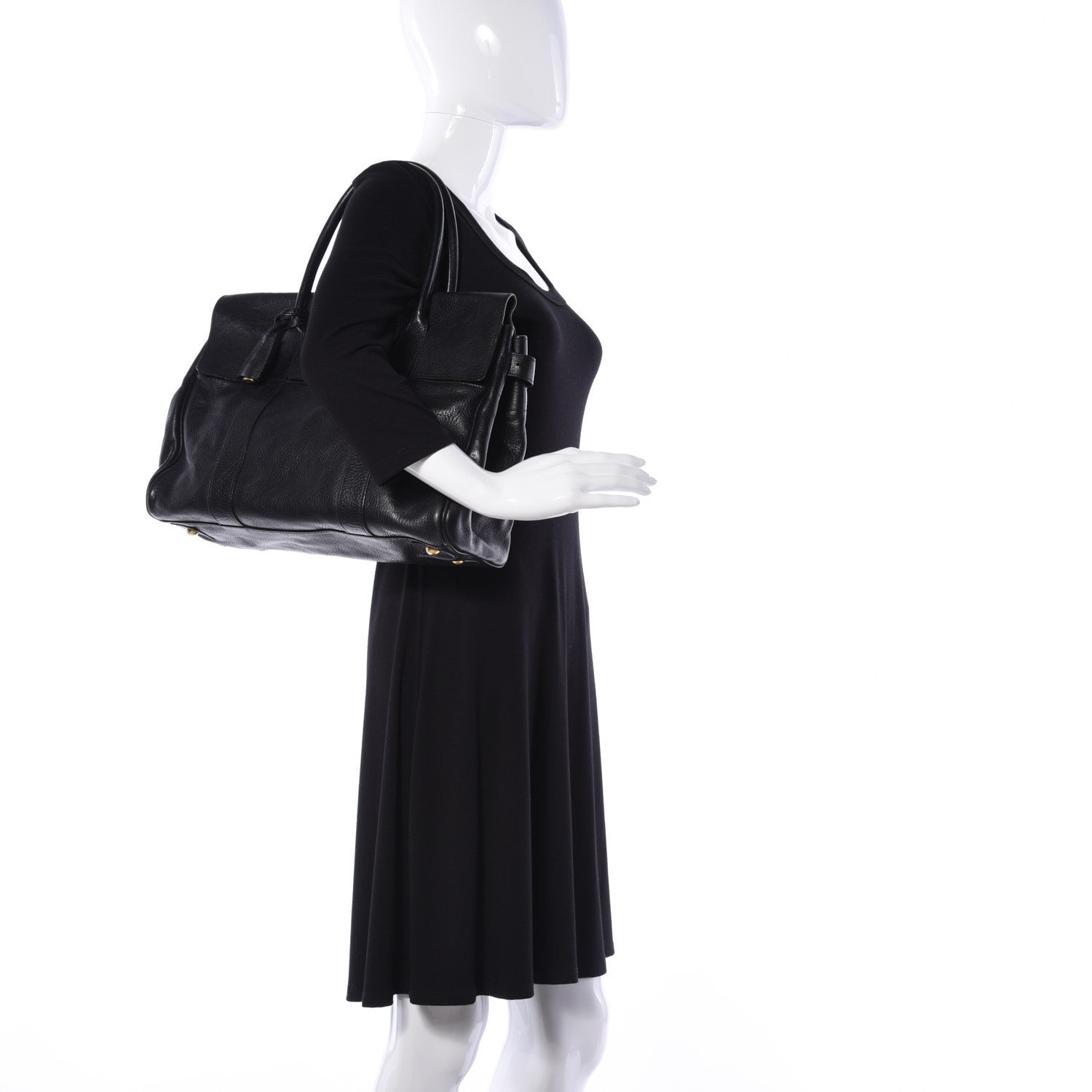 Mulberry Natural Leather Bayswater Black 2 of 11