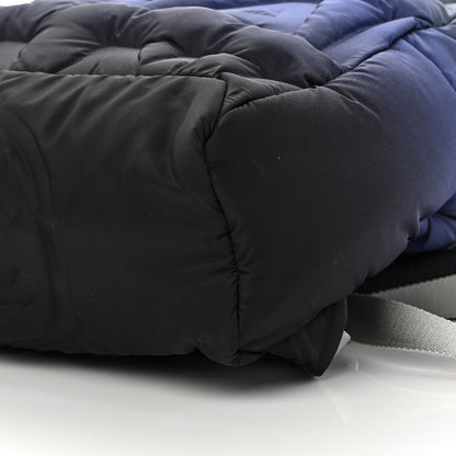 Chanel Nylon Embossed Small Doudoune Backpack Black Blue White 9 of 10