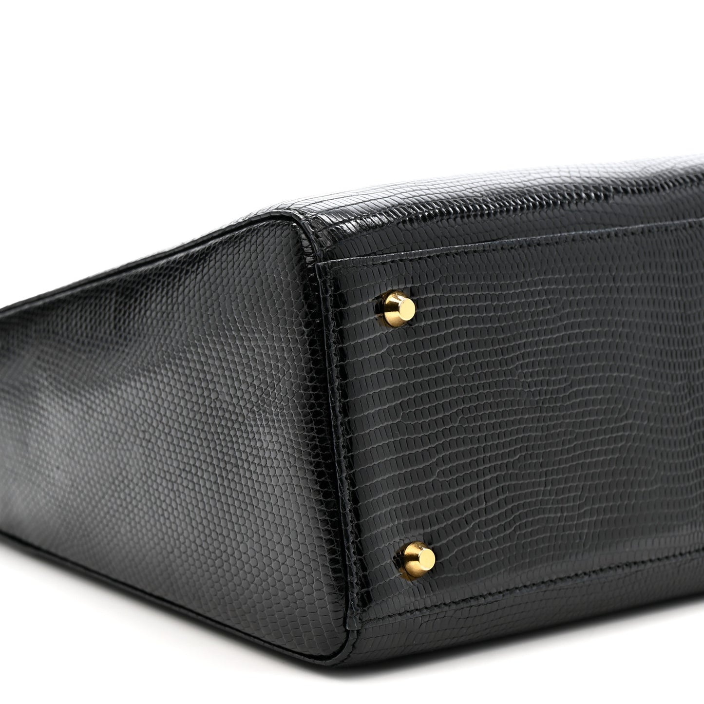 Lizard Medium Lady Dior Black