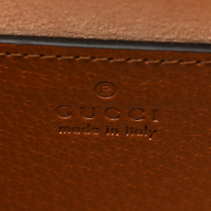 Gucci Textured Dollar Calfskin Web Mini Diana Tote Bag Cuir Black 6 of 11