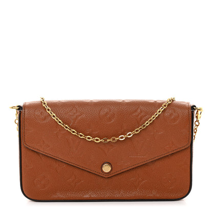 Louis Vuitton Empreinte Pochette Felicie Chain Wallet Cognac 1 of 13