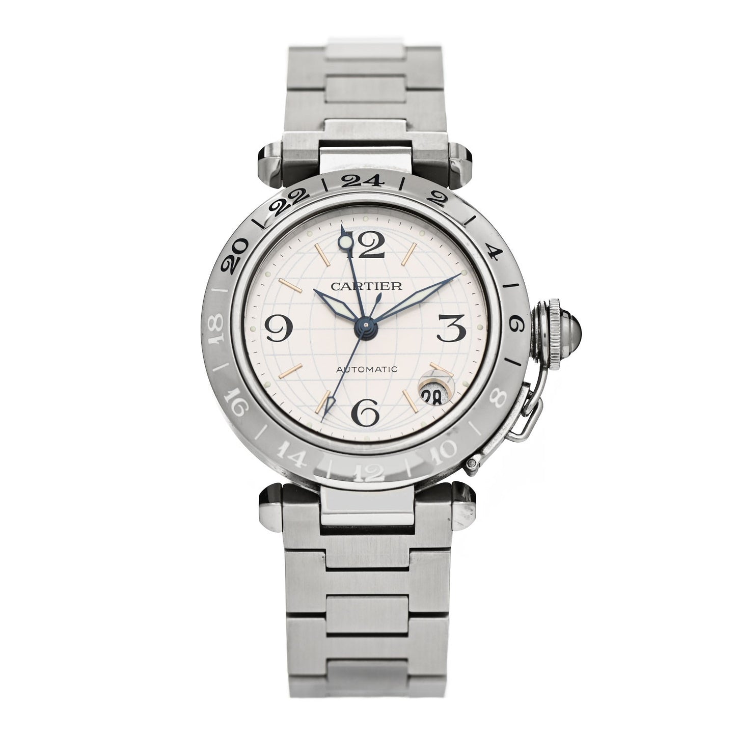 Stainless Steel 35mm Pasha GMT Automatic Watch