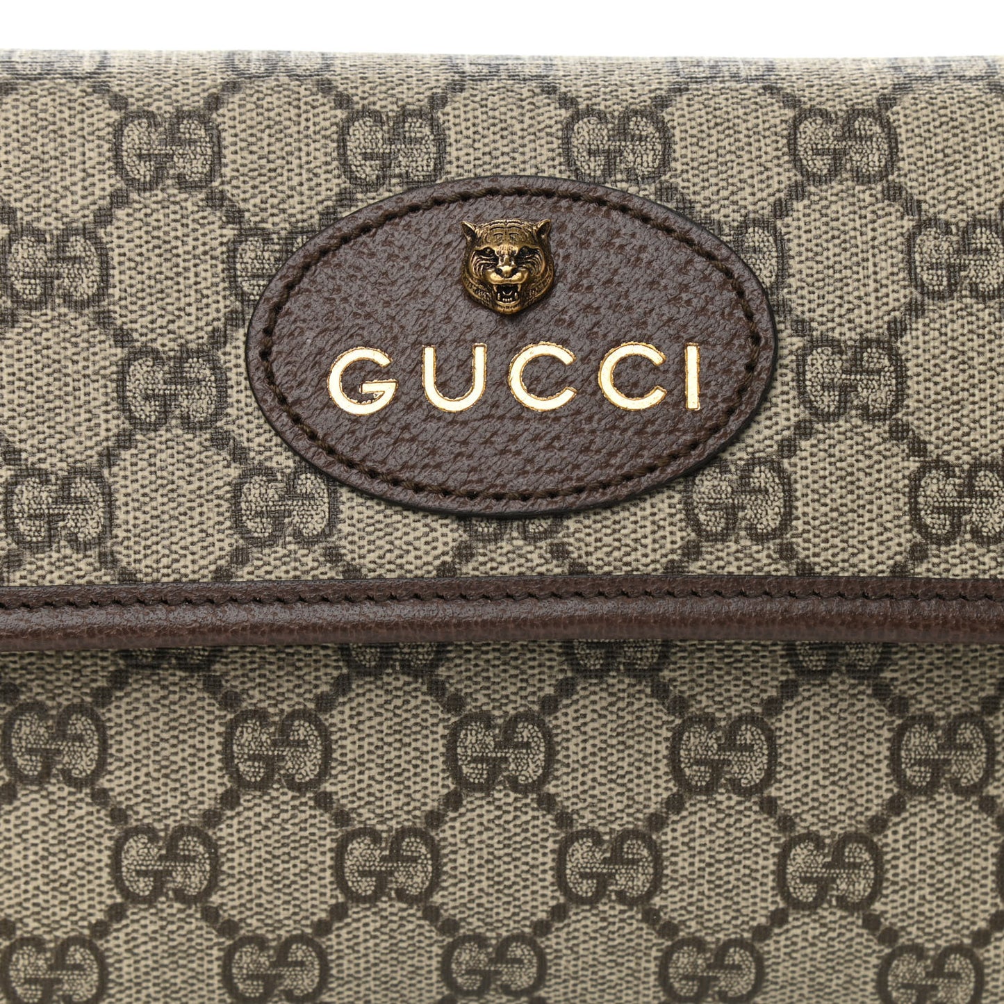 GG Supreme Monogram Neo Vintage Web Belt Bag Brown