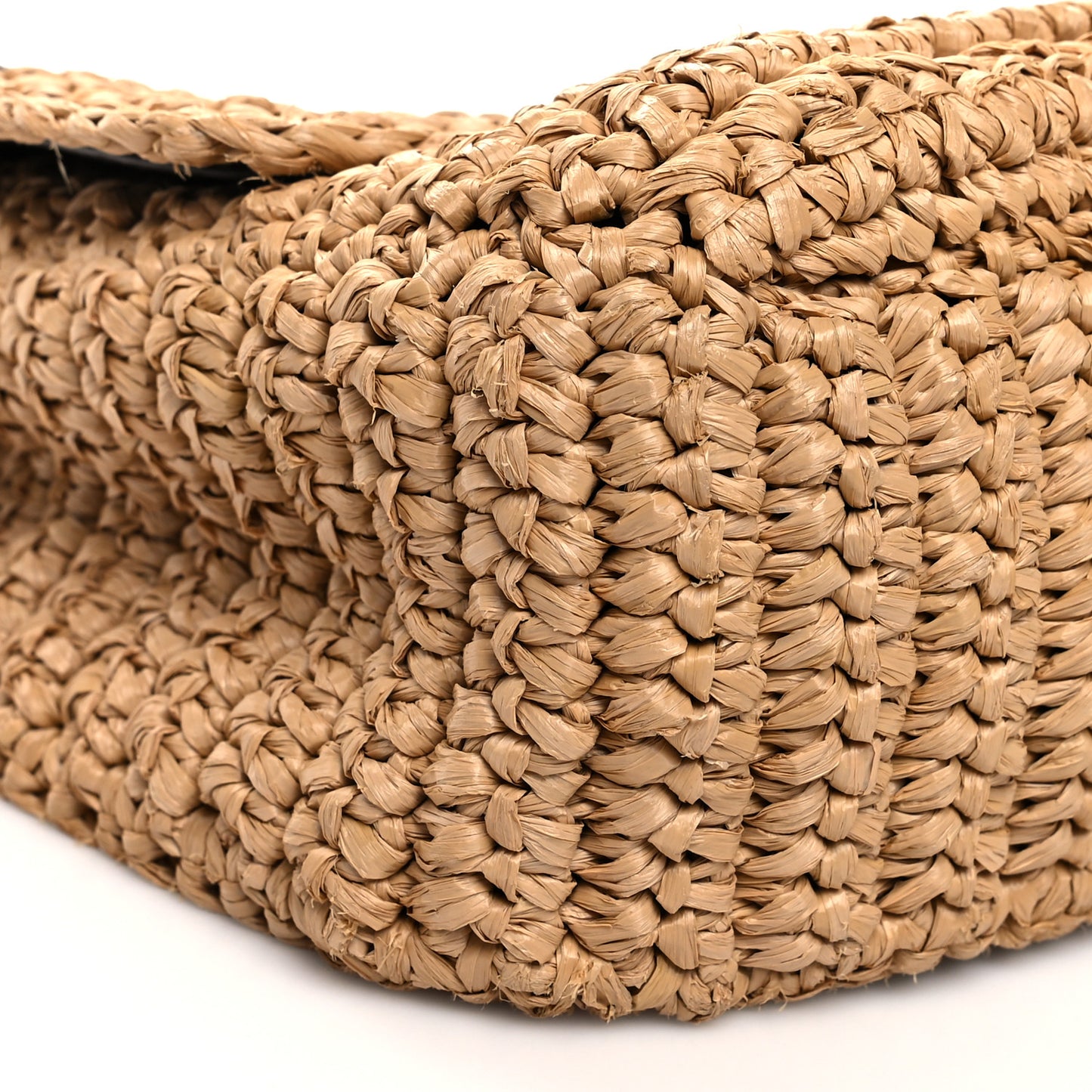 Raffia Calfskin Monogram Medium Niki Chain Satchel Natural