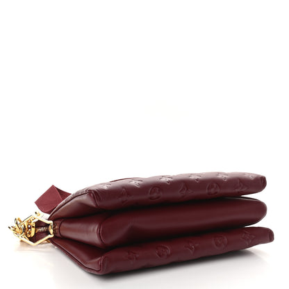 Louis Vuitton Lambskin Embossed Monogram Coussin PM Wine 4 of 8